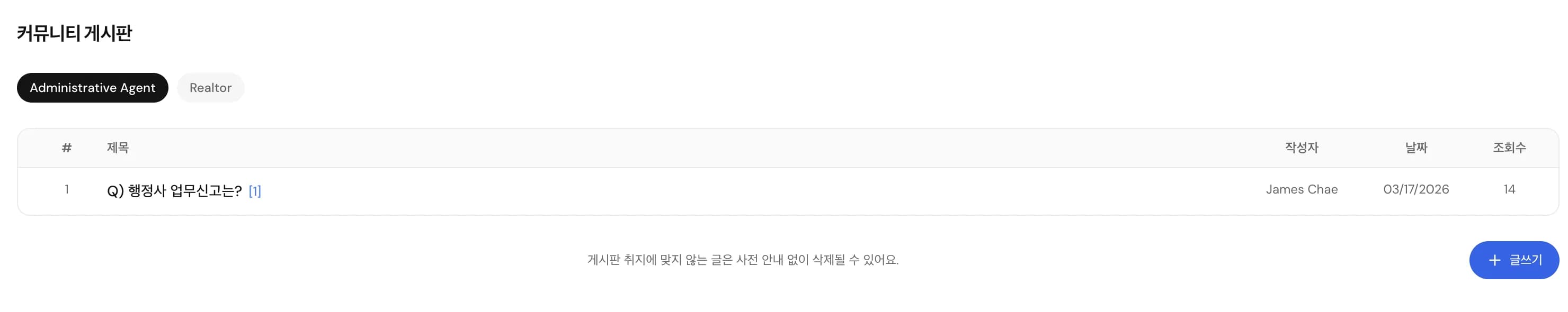 Community board showing category-specific discussion threads between verified experts